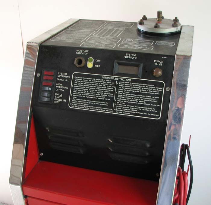 SNAP ON AC Refrigerant Recovery & Recycling MACHINE AUTOMOTIVE R22 R12 