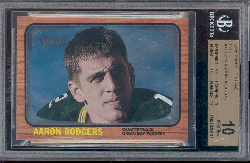   heritage foil #27a AARON RODGERS rookie BGS 10 pristine (pop 1)  