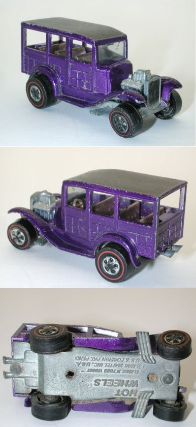 Redline Hotwheels Purple 1969 Ford Woody  