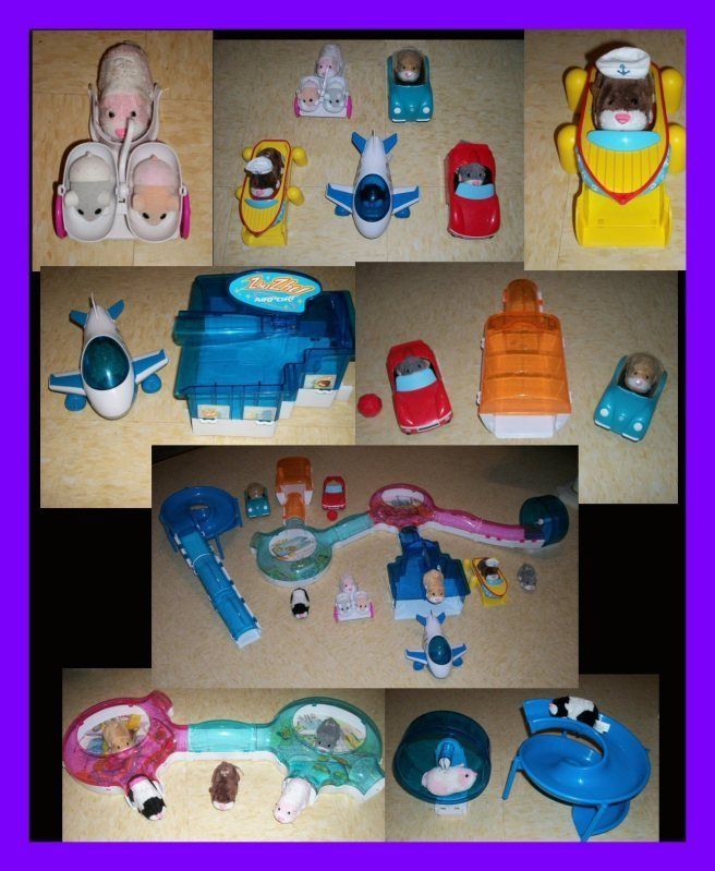 HUGE LOT ZHU ZHU PETS HAMSTERS FUNHOUSE AIRPORT CAR BOAT WHEEL SLIDE 