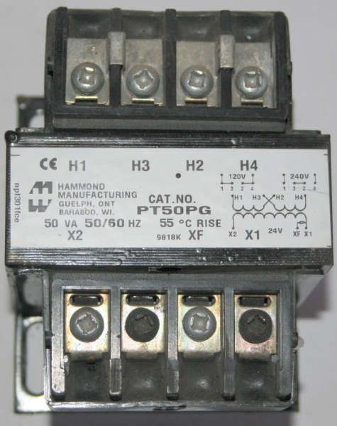 HAMMOND MFG INDUSTRIAL CONTROL TRANSFORMER 50VA PT50PG  