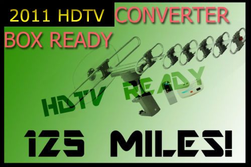 NEW AMPLIFIED ROTOR ANTENNA HDTV HD TV VHF SEE DEMO  
