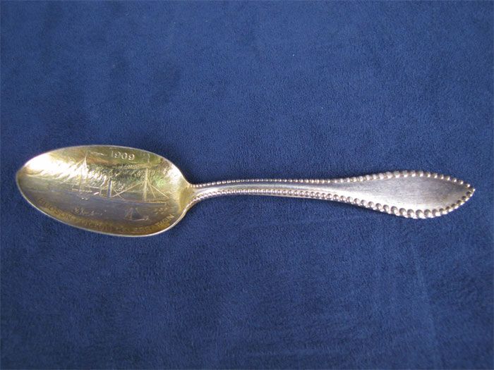 Vintage 1909 Hudson Fulton Celebration Silver Spoon  