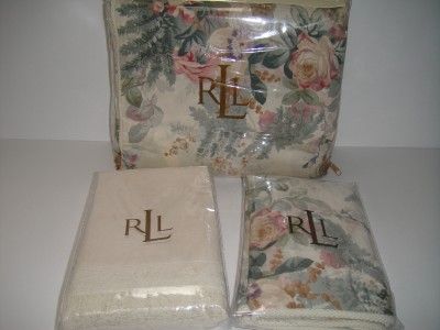 RALPH LAUREN WINTER GARDEN FLORAL KING DUVET SET 4PC  