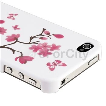   with apple iphone 4 4s white peach blossom butterfly quantity