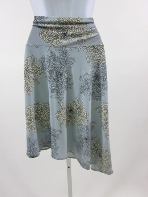 BCBG MAX AZRIA Blue Floral Asymmetrical Skirt Sz S  