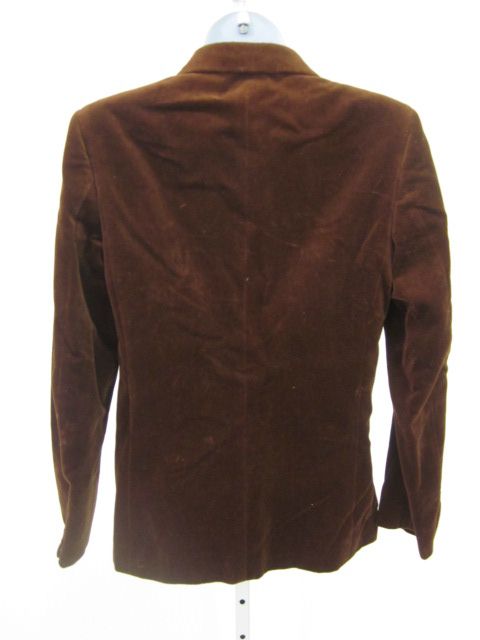 SALVATORE FERRAGAMO FIRENZE Brown Cotton Blazer Sz 8  