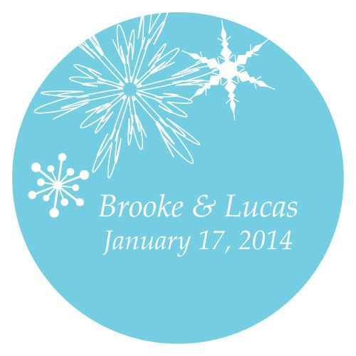 50cts WEDDING FAVOR PERSONALIZED ROUND STICKERS DECALS 068180023455 