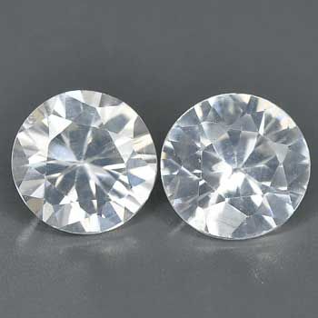 36CTS 5MM SUPER SPARKLING WHITE ZIRCON NATURAL MINED DIAMOND CUT IF 