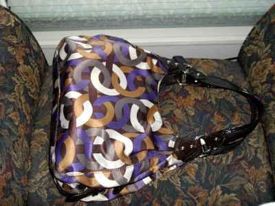 COACH MADISON CHAINLINK MAGGIE PURPLE/MULTI 14420 NWT  