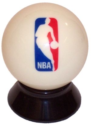 NBA Basketball LOGO Pool Billiard Cue/8 Ball   NEW  