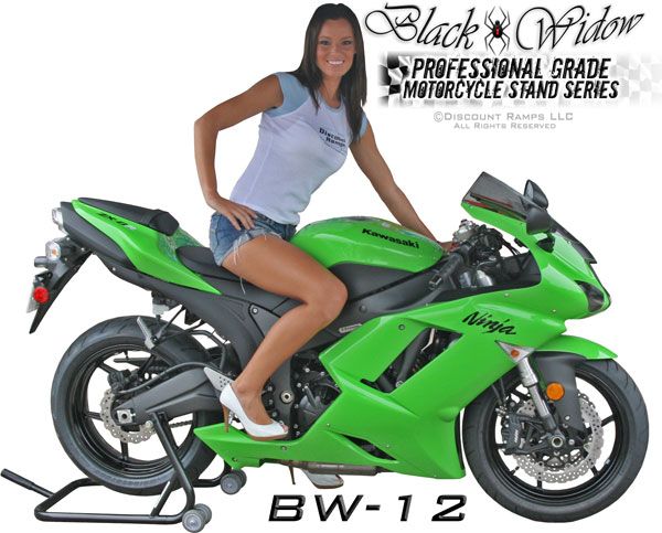 BLACK WIDOW REAR MOTORCYCLE SWINGARM LIFT STAND PADDOCK RACE STANDS 