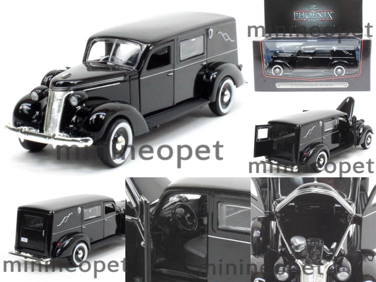 THE PHOENIX MINT 1937 37 STUDEBAKER HEARSE 1/43 DIECAST BLACK  