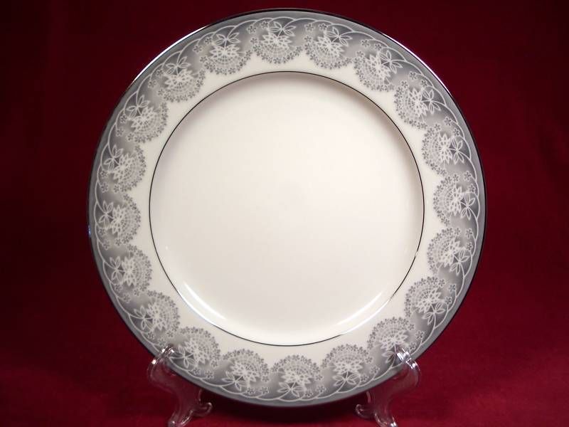 Royal Prestige Moon Shadow Dinner Plate Gray Floral  