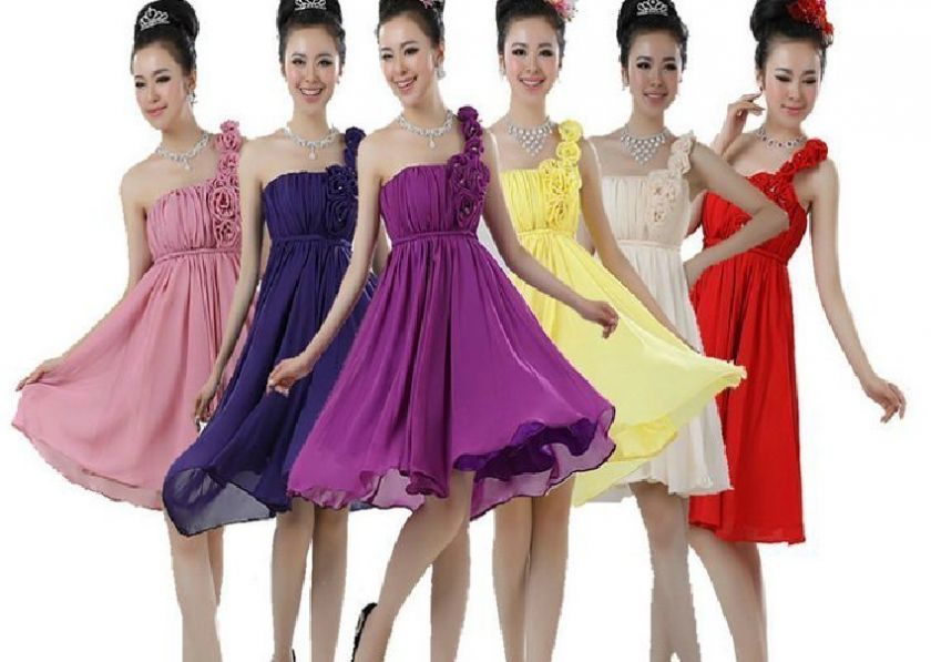   short cocktail Party evening dress Bridesmaids/bride Wedding Dress