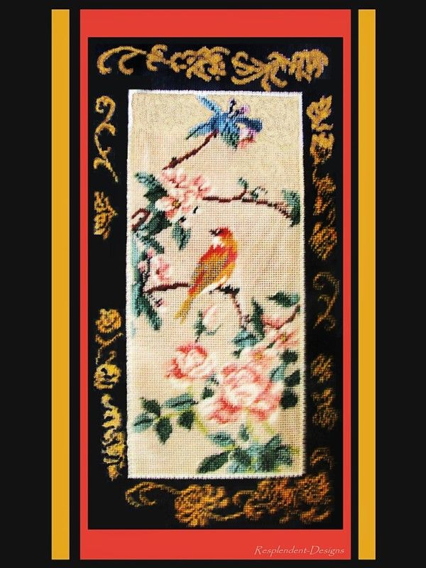   NEEDLEPOINT* BUCILLA ORIENTAL * GOLDFINCH * NEW Large KIT  