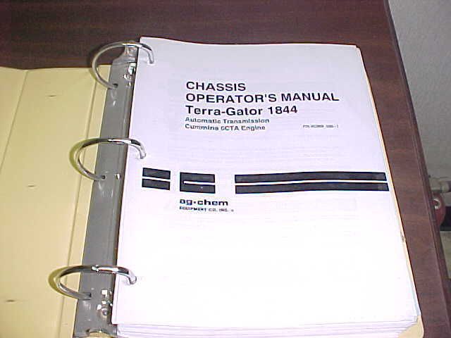 AG CHEM TERRA GATOR 8103 OPERATORS AND PARTS MANUAL  