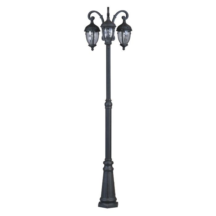   Post Lamp Lighting Fixture, Oil Rubbed Bronze, Clear Glass  