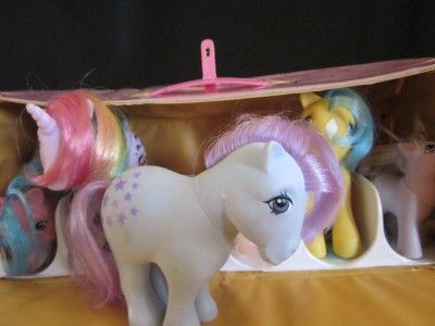 VTG MY LITTLE PONY G1 CARRYING CASE BLUE BELLE FIREFLY BUBBLES FLOWER 