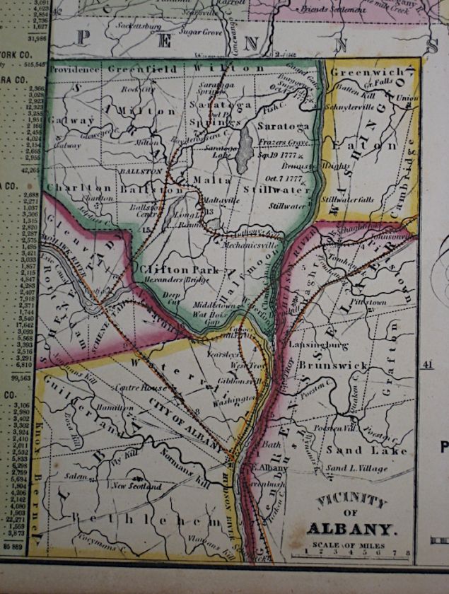 1854 Cowperthwait Map of the State of New York  double  