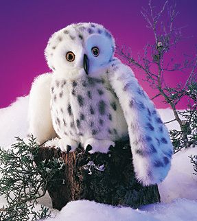 FOLKMANIS PUPPETS~ SNOWY OWL PUPPET ~21 Wide x 10 tall 638348022363 