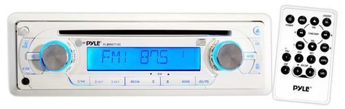 WHITE 200W PYLE NEW MARINE BOAT CD  RADIO PLAYER AUX  