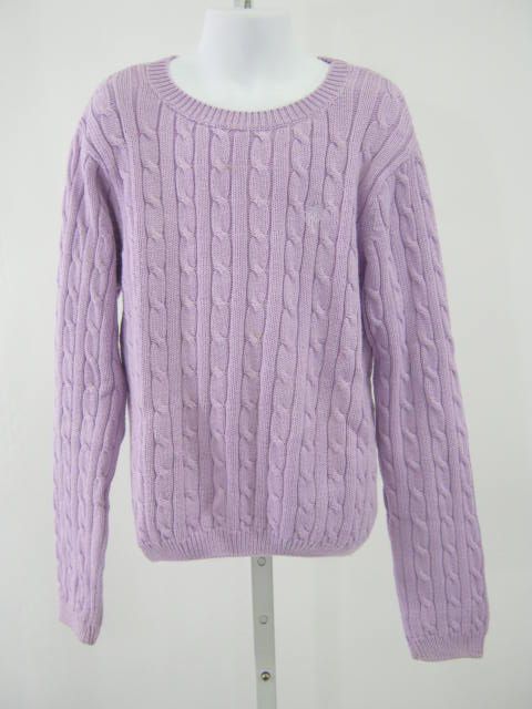 LILLY PULITZER Girls Purple Cable Knit Sweater Size 10  