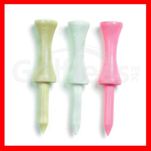 200 2 1/8 Wood Step Down Golf Tees   Mix Of Assorted Colors   Wooden 