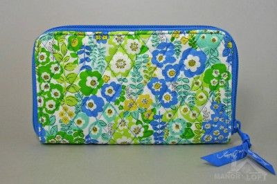 Vera Bradley Zip Around Wallet English Meadow Color Pattern NWT  