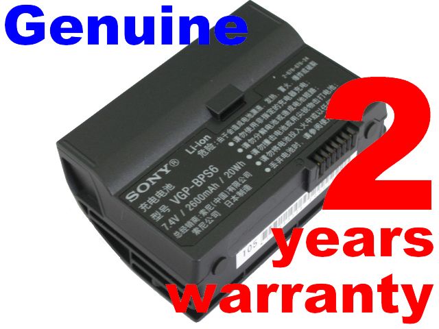 Genuine Battery For SONY VGP BPL6 VGN UX180P VGN UX280P  