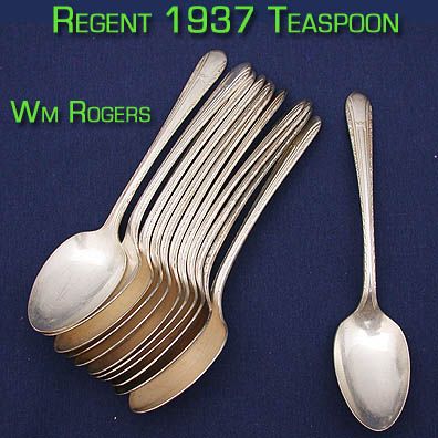 Wm Rogers Eagle International Silver REGENT Teaspoons  