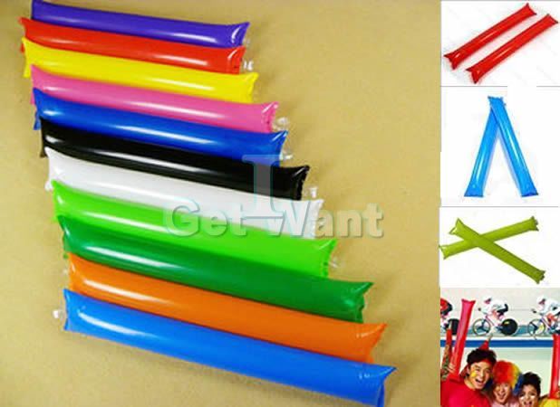 Pair Colorful Sport Cheer Balloon Inflatable Bang Stick Gift  