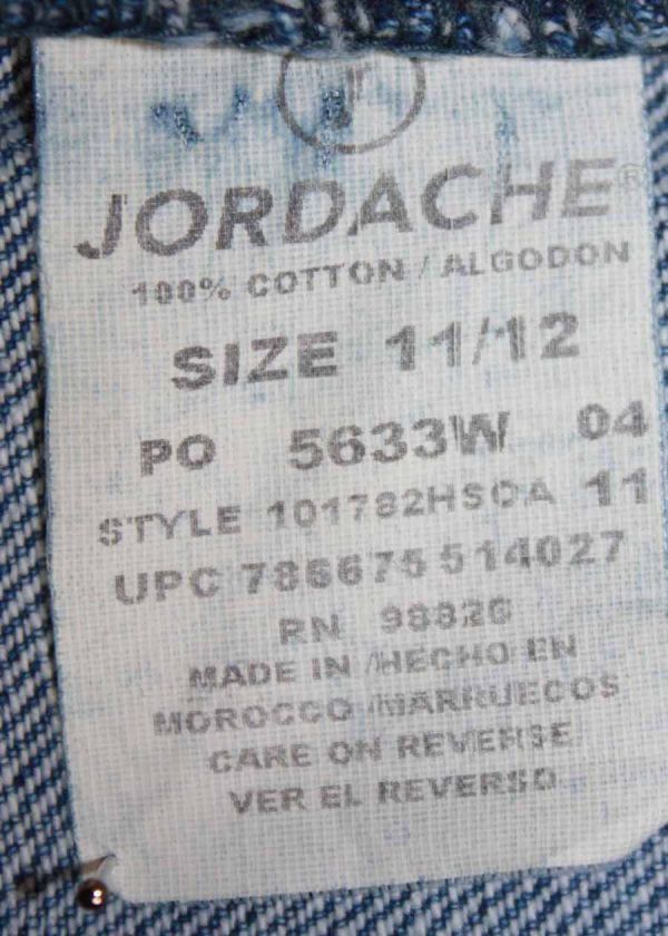 New Jordache sz 11 12 low rise bleached look jeans GF51  