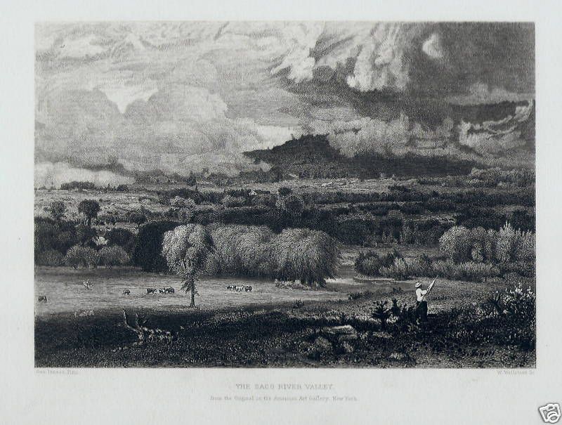 George Inness Saco River Valley Etching  