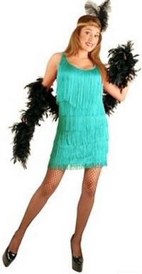 Costumes Light Pink Fringe Flapper Costume Dress  