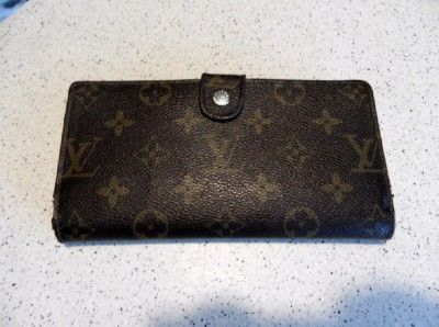 Very Nice Authentic Louis Vuitton Checkbook Change Clutch Wallet w 