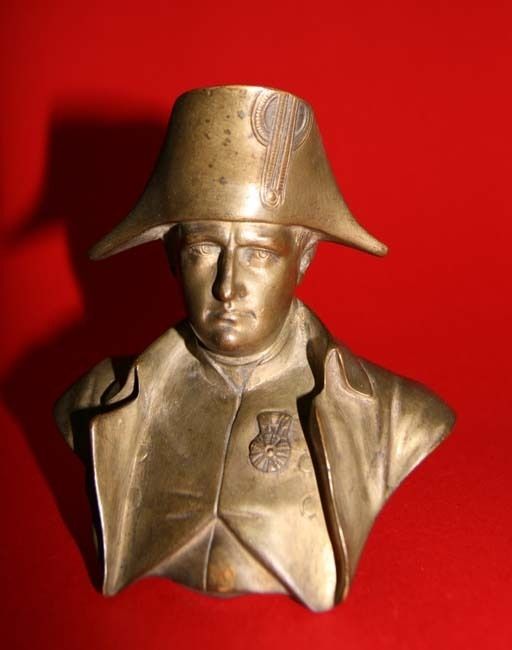 STUNNING BRONZE BUST w. NAPOLEON BONAPARTE c. 1880  