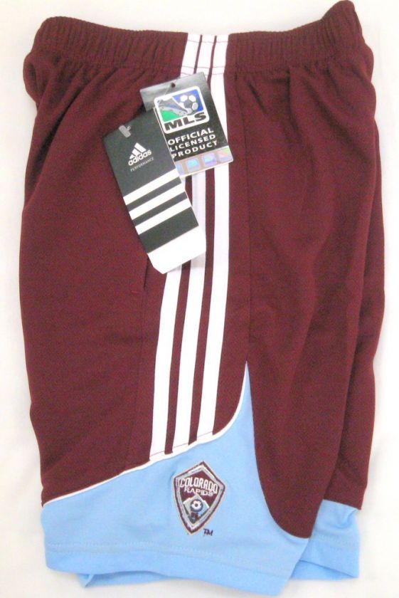 Colorado Rapids MLS Youth Soccer Adidas Shorts Maroon  