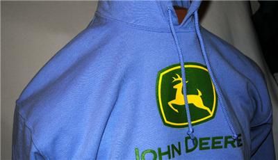 JOHN DEERE HOODIE LONG SLEEVE LAVENDER AND GREEN Sz L  