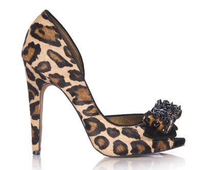 SAM EDELMAN LORNA Women Bow Pump Heel Leopard Sz Tan  