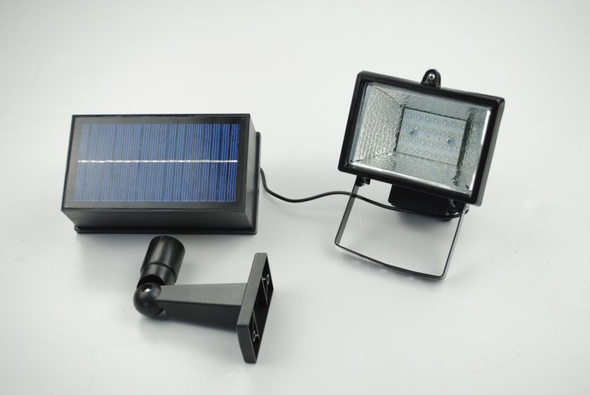   Solar Powered Rechargeable Wall Mount Motion Sensor Flood Light  