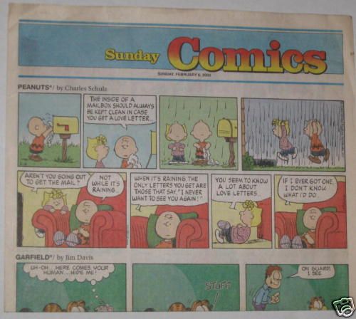 Snoopy Chs Schulz Last Published Comic Strip 2/6/2000  