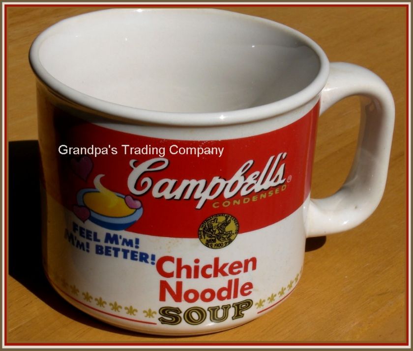 Vintage Campbells CHICKEN NOODLE SOUP Label Ceramic Mug  