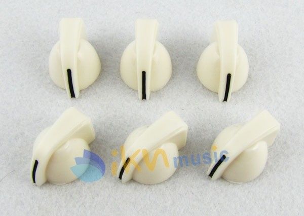 20pcs White Chicken Head Amp Guitar Plastic Knobs  