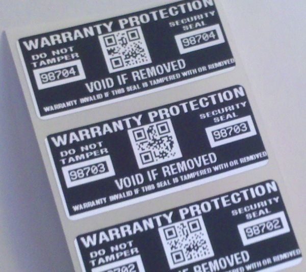 100 WARRANTY VOID LABELS W/ QR CODE GR8 4 XBOX PS3 PC  