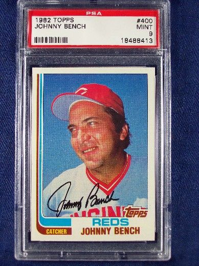 1982 Topps #400 Johnny Bench PSA 9  