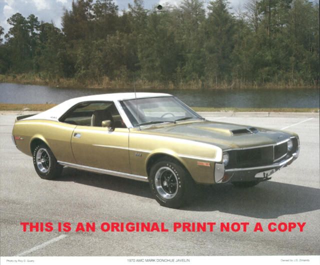 1970 AMC Mark Donohue Javelin nice muscle car print  