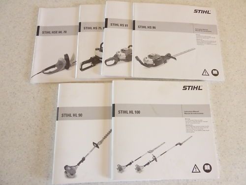 STIHL Hedge Trimmer manuals hand held and pole models  