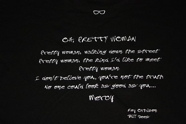 XXL * Roy Orbison PRETTY WOMAN LYRICS shirt **** NEW  