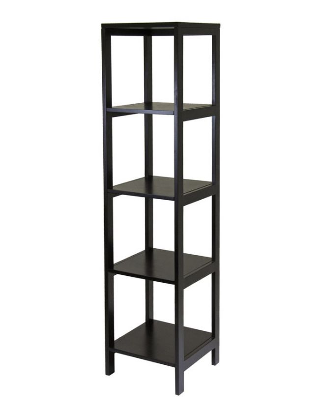 Hailey Tower 5 Tier Book Shelf Storage Bookcase Wood  